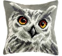 Groves & Thames CUSHION WHITE OWL - Cross Stitch Kit: Cushion: Large: White Owl - Orchidea Groves & Thames Multicolor