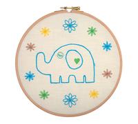 Groves & Thames DAD ELEPHANT - Embroidery Kit with Hoop: Dad Elephant - Anchor Groves & Thames Multicolor