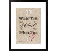 Groves & Thames DO WHAT YOU LOVE - Counted Cross Stitch Kit: Do What You Love - Vervaco in Black Groves & Thames Black