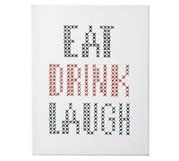 Groves & Thames EAT/DRINK - Counted Cross Stitch Kit: Big & Easy: Eat Drink Laugh - Anchor Groves & Thames Multicolor