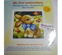 Groves & Thames EMB KIT SPRING TIME - Needlepoint Kit: My First Embroidery: Springtime - Orchidea in Black Groves & Thames Black