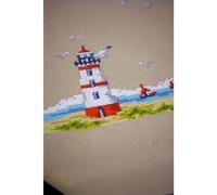 Groves & Thames EMB T/CLTH LIGHTHOUSE - Embroidery Kit: Tablecloth: Lighthouses - Vervaco Groves & Thames Multicolor