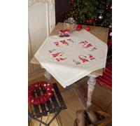 Groves & Thames EMB T/CLTH XMAS GNOMES - Embroidery Kit: Tablecloth: Christmas Elves - Vervaco Groves & Thames Multicolor