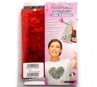 Groves & Thames F/SEQ I/ON T/PAP RED - Flip Sequins: Iron-on: 40 x 14cm: Red & Black - Marbet | Size: 40 x 14 cm Groves & Thames Black 40 x 14 cm