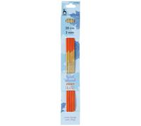 Groves & Thames FLR KP DE 20CMX3.00MM - Knitting Pins: Double-Ended: Set of Five: Flair: Hand Coloured: 20cm x 3.00mm - Pony Groves & Thames Multicolor