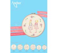 Anchor Embroidery Hoop Kit: Friends for Ever, Multi, 20 x 20cm