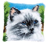 Groves & Thames L/HK CUSH RAGDOLL - Latch Hook Kit: Cushion: Ragdoll - Vervaco in White Groves & Thames White