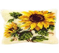 Groves & Thames L/HK CUSH SUNFLWRS - Latch Hook Kit: Cushion: Sunflowers - Vervaco Groves & Thames Multicolor