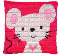 Groves & Thames L/S CUSH LITTLE MOUSE - Long Stitch Cushion Kit Little Mouse - Vervaco Groves & Thames Multicolor