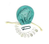 Groves & Thames M/FUL C/STITCH MARKERS - The Mindful Collection: Stitch Markers: Chakra: Sterling Silver Plated - KnitPro in Red Groves & Thames Red