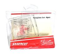 Sew Easy Mini Template - 8 Square Set Quilting & Patchwork Shapes for Applique Sewing, Transparent Acrylic Non-Slip, 0.75 - 3”