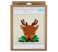 Groves & Thames N/FELTING DEER - Needle Felting Kit with Frame: Christmas: Deer - Trimits Groves & Thames Multicolor