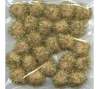 Groves & Thames POM-POMS 1IN PK100 - Pom Poms 2.5cm: Metallic Gold: Pack of 100 - Trimits Groves & Thames Multicolor
