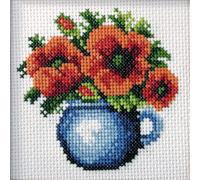 Groves & Thames POPPIES - Cross Stitch Kit: Poppies - Orchidea Groves & Thames Multicolor