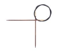 Groves & Thames RWD CIRC 80CMX3.25MM - Knitting Pins: Circular: Fixed: Rosewood: 80cm x 3.25mm - Pony Groves & Thames Multicolor