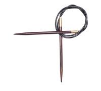 Groves & Thames RWD CIRC 80CMX9.00MM - Knitting Pins: Circular: Fixed: Rosewood: 80cm x 9.00mm - Pony in Gold Groves & Thames Gold