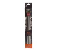 Groves & Thames S/S KP DE 20CMX3.75 - Knitting Pins: Double-Ended: Set of Five: Stainless Steel: Elan: 20cm x 3.75mm - Pony Groves & Thames Multicolor