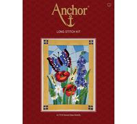 Groves & Thames STAINED GLASS B/FLY - Long Stitch Kit: Stained Glass Butterfly - Anchor Groves & Thames Multicolor