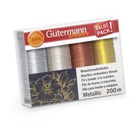 Metallic Thread Set, 200m reels, Set of 4