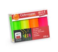 Groves & Thames T/SET NEON 100M - Thread Set: Sew-All: Neon: 4 x 100m - Gutermann Groves & Thames Multicolor