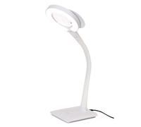 PURElite Magnifying Desk Table LED Lamp, White, Mains Operated