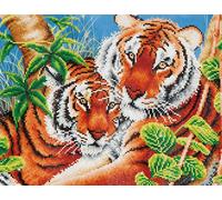 Diamond Dotz (DD12.004) Diamond Embroidery Facet Art Kit Tender Tigers 52 x 37