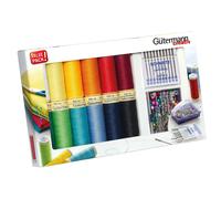 Groves & Thames TSET S/A 12X100M NDLS - Thread Set: Sew-All: 12 x 100m, 10 x Universal Machine Needles & Pearl Head Pins: Assorted - Gutermann Groves & Thames Multicolor