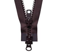 Groves & Thames TWO-WAY O/E ZIP 71CM - Vislon Heavy Two-Way Open End Zip: 71cm: Brown - YKK Groves & Thames Brown