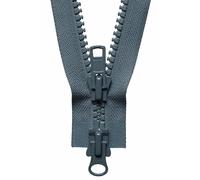 Groves & Thames TWO-WAY O/E ZIP 71CM - Vislon Heavy Two-Way Open End Zip: 71cm: Dark Grey - YKK in Blue Groves & Thames Blue