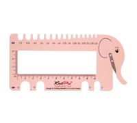 Groves & Thames VIEW SIZER/CUTTER - Knitting Pin & Crochet Hook View Sizer with Yarn Cutter: Blush - KnitPro Groves & Thames Multicolor