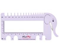 Groves & Thames VIEW SIZER/CUTTER - Knitting Pin & Crochet Hook View Sizer with Yarn Cutter: Lilac - KnitPro Groves & Thames Multicolor