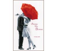 Groves & Thames W/REC RED UMBRELLA - Counted Cross Stitch Kit: Under My Red Umbrella - Vervaco Groves & Thames Multicolor