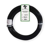 Grow A Bonsai Tree Anodized Aluminium 1.5mm Bonsai Training Wire 250g Large Roll (170 Feet) - Choose Your Size and Color - (1.5mm, Black)