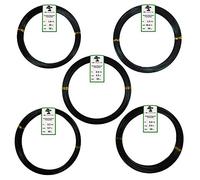 Grow A Bonsai Tree Anodized Aluminium Bonsai Training Wire 5-Size Starter Set with Canvas Bag - 1.0mm, 1.5mm, 2.0mm, 2.5mm, 3.0mm (147 Feet Total) - Choose Your Color (5 Sizes, Black)