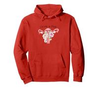 Grow a Pair | Floral Uterus Feminist Anatomy Design Pullover Hoodie