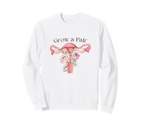 Grow a Pair | Floral Uterus Feminist Anatomy Design Sweatshirt