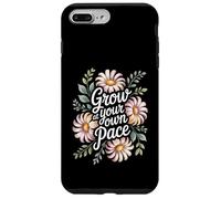 Grow At Your Own Pace Boho Flower Vintage Inspiring Quote Case for iPhone 7 Plus/8 Plus