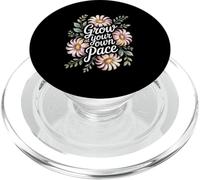 Grow At Your Own Pace Boho Flower Vintage Inspiring Quote PopSockets PopGrip for MagSafe