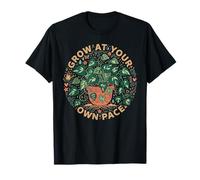 Grow at Your Own Pace Botanical Graphic T-Shirt