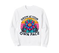 Grow At Your Own Pace Colorful Bloom Autism Support Sweatshirt