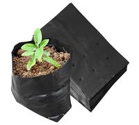 Grow Bags, 100pcs 17x35cm Plastic Plant Grow Bags with Draining Hole, Large Capacity Planting Bags, Nursery Pots, Plant Pot, Grow Bag for Planting