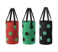 Grow Bags 3 Gallon Strawberry Growing Bag Vegetables Planter Fabric Pots with 12 Planting Holes and Handles Grow Bags