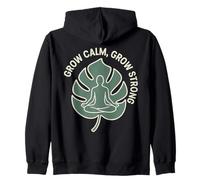 Grow Calm Grow Strong Meditation Zen Zip Hoodie