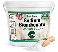Grow Chem Baking Soda, Sodium Bicarbonate (2.5kg Bucket) UK MADE Baking Soda for Cooking, Cleaning, Bath Bombs, Odour Removal and Teeth Cleaning. Eco Friendly Bicarbonate of Soda.