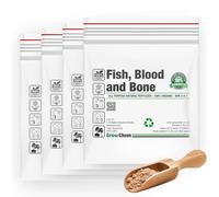 Grow Chem Fish, Blood &Bone Fertiliser- 20KG(4x5KG Resealable Bags)Multi-Purpose-Organic Fertiliser for Plants & Lawns - Nutrient-Packed,Easy-Apply Plant Food for Strong Healthy Produce,Flowers &Lawns