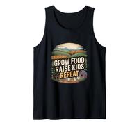 Grow Food Raise Kids Repeat Farming Life Tank Top