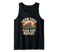 Grow Food Raise Kids Repeat Farming Tank Top