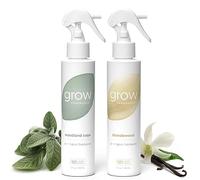 Grow Fragrance Scented Fabric and Room Air Freshener Spray - Certified Non-Toxic, 100% Plant-Based Essential Oils - 5 oz (Blondewood + Woodland Sage 2-Count)
