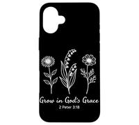 Grow In God's Grace 2 Peter 3:18 Christian Scripture Bible Case for iPhone 16 Plus