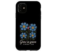 Grow In Grace Boho Floral 2 Peter 3:18 Verse Christian Case for iPhone 11